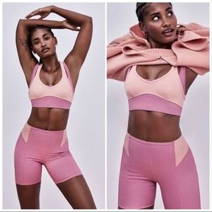 NWT For Love‎ & Lemons Romy Sport Bra Pink Size XXS